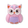 Eule Focal-Bead • 3D-Silikonperle in Pink mit Kulleraugen - PerlineBeads SA