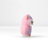 Eule Focal-Bead • 3D-Silikonperle in Pink mit Kulleraugen - PerlineBeads SA