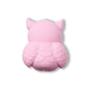 Eule Focal-Bead • 3D-Silikonperle in Pink mit Kulleraugen - PerlineBeads SA