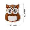 Eule Focal-Bead • 3D-Silikonperle mit grossen Kulleraugen - PerlineBeads SA