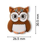Eule Focal-Bead • 3D-Silikonperle mit grossen Kulleraugen - PerlineBeads SA
