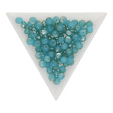 Facettierte Glas - Rondellen 6x4 mm – Medium Turquoise - PerlineBeads SA