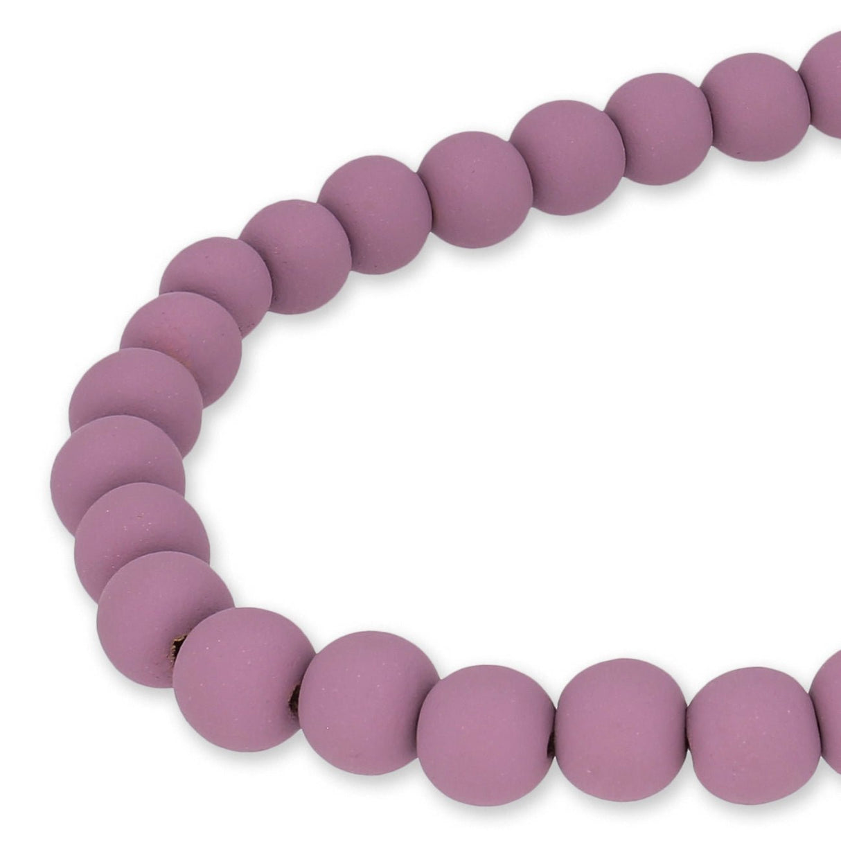 Farbige Holzperlen – ca. Ø 10 mm - Altrosa - PerlineBeads SA