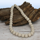 Farbige Holzperlen – ca. Ø 10 mm - Beige - PerlineBeads SA