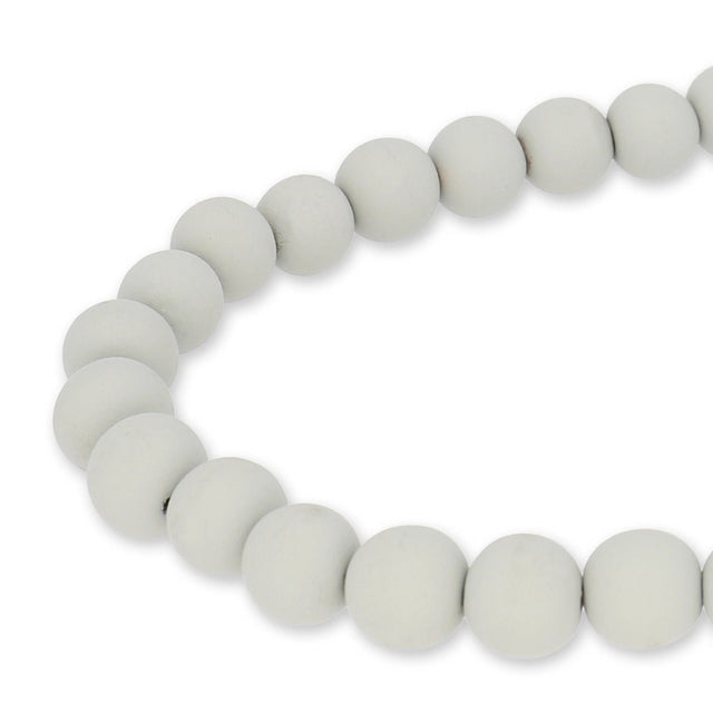 Farbige Holzperlen – ca. Ø 10 mm - Grau - PerlineBeads SA