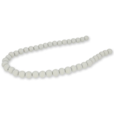 Farbige Holzperlen – ca. Ø 10 mm - Grau - PerlineBeads SA