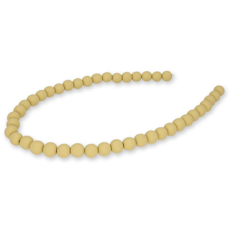 Farbige Holzperlen – ca. Ø 10 mm - Hellgelb - PerlineBeads SA