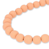 Farbige Holzperlen – ca. Ø 10 mm - Lachs - PerlineBeads SA