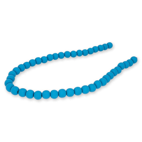 Farbige Holzperlen – ca. Ø 10 mm - Leuchtendes Blau - PerlineBeads SA