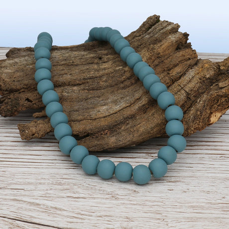 Farbige Holzperlen – ca. Ø 10 mm - Petrol - PerlineBeads SA