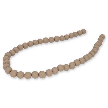 Farbige Holzperlen – ca. Ø 10 mm - Taupe - PerlineBeads SA