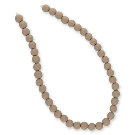 Farbige Holzperlen – ca. Ø 10 mm - Taupe - PerlineBeads SA