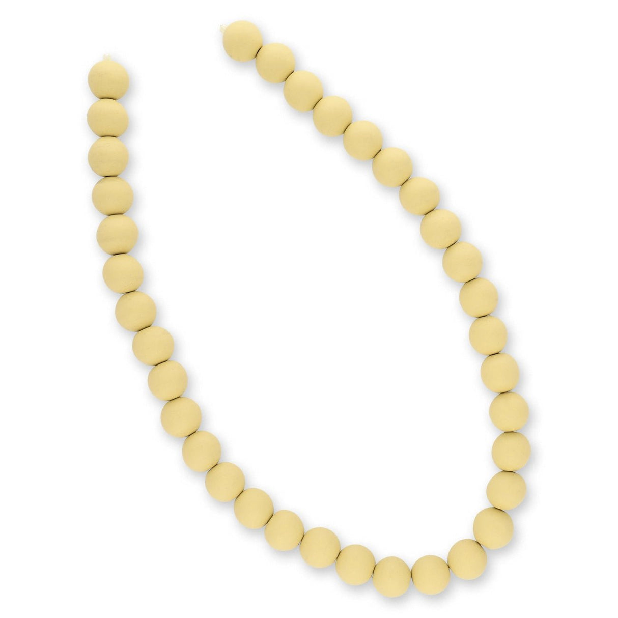 Farbige Holzperlen – ca. Ø 12 mm - Hellgelb - PerlineBeads SA