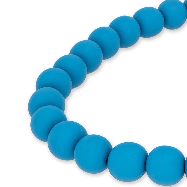 Farbige Holzperlen – ca. Ø 12 mm - Leuchtendes Blau - PerlineBeads SA