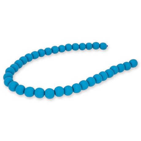 Farbige Holzperlen – ca. Ø 12 mm - Leuchtendes Blau - PerlineBeads SA