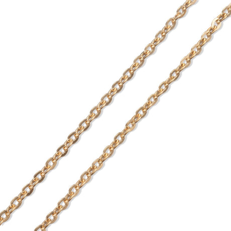 Fertige Halskette 45 cm – Edelstahl – Farbe Gold - PerlineBeads SA