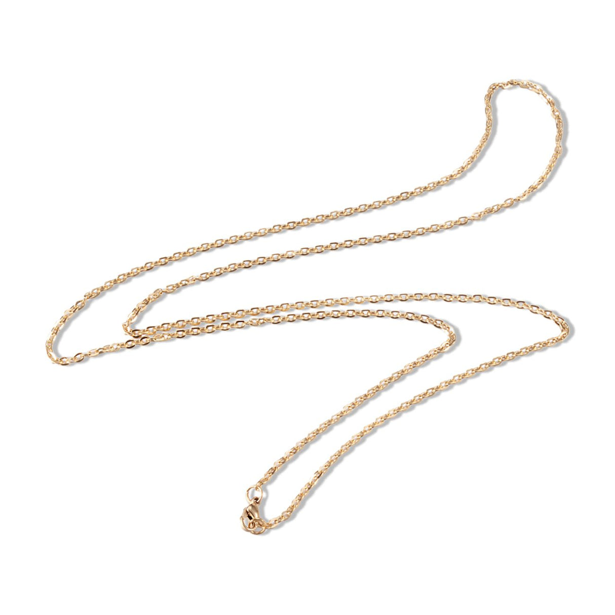 Fertige Halskette 45 cm – Edelstahl – Farbe Gold - PerlineBeads SA