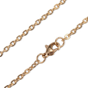 Fertige Halskette 45 cm – Edelstahl – Farbe Gold - PerlineBeads SA