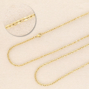 Fertige Halskette 60 cm – Edelstahl PVD – Farbe Gold - PerlineBeads SA