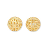 Filigrane Metallperlen rund | goldfarben | Ø ca. 10 mm | (5 Stk.) - PerlineBeads SA