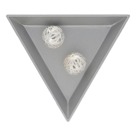 Filigrane Metallperlen rund | silberfarben | Ø ca. 13.5 mm | (2 Stk.) - PerlineBeads SA