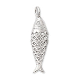 Fisch-Anhänger • Platinfarben • 25.5 x 7 mm - PerlineBeads SA