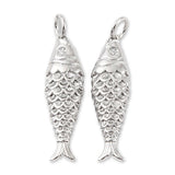 Fisch-Anhänger • Platinfarben • 25.5 x 7 mm - PerlineBeads SA