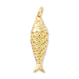 Fisch-Anhänger • Vergoldet • 25.5 x 7 mm - PerlineBeads SA