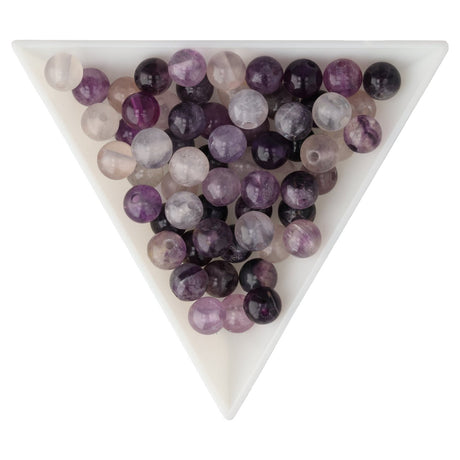Fluorit Perlen lila · rund · 6 mm - PerlineBeads SA