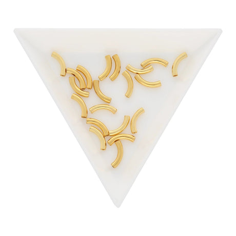 Gebogene Metallrohre "Tube Spacer" – Goldfarben, 8 mm (20 Stück) - PerlineBeads SA