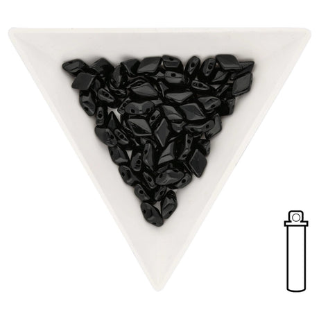 GemDuo - Jet - PerlineBeads SA