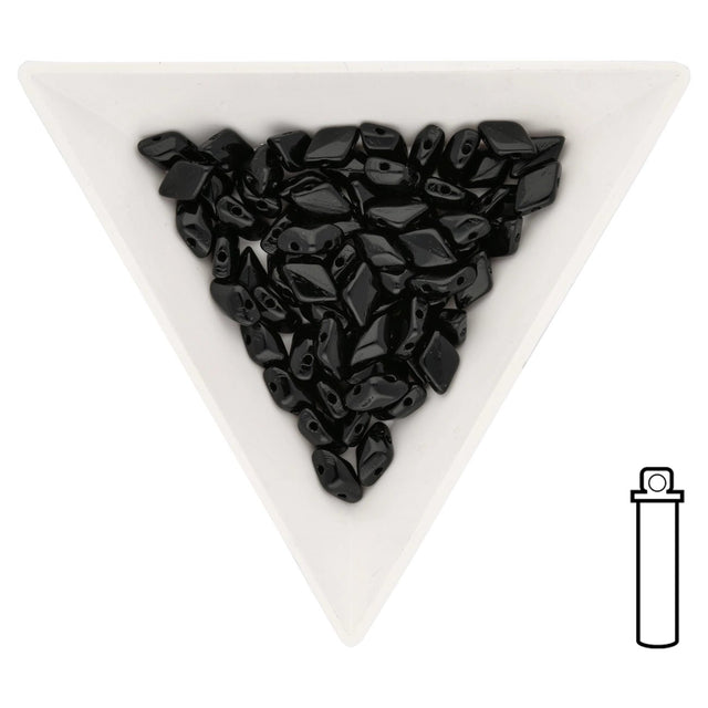 GemDuo - Jet - PerlineBeads SA