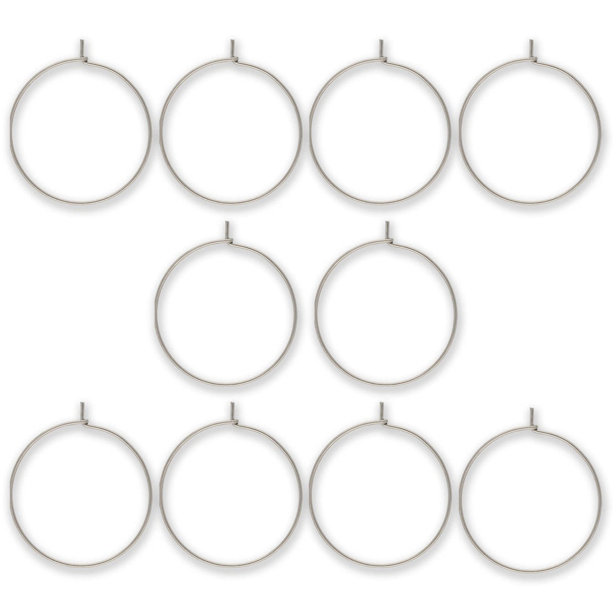 Glas - Markierungsring - Farbe Silber (10 Stk.) - PerlineBeads SA