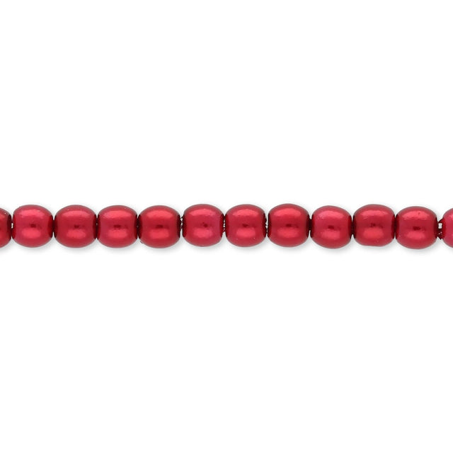 Glasperlen rund - 3 mm - Cranberry - PerlineBeads SA
