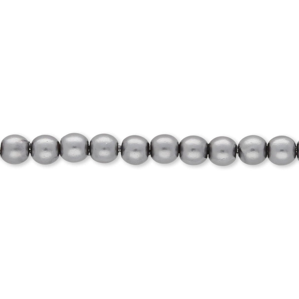 Glasperlen rund - 3 mm - Dark Grey - PerlineBeads SA
