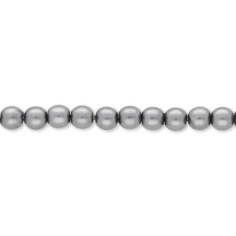 Glasperlen rund - 3 mm - Dark Grey - PerlineBeads SA