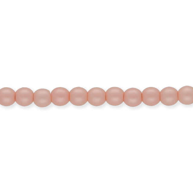 Glasperlen rund - 3 mm - Powdery Pastel Peach - PerlineBeads SA