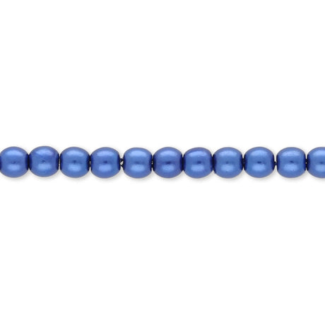 Glasperlen rund - 3 mm - Shiny Cobalt - PerlineBeads SA