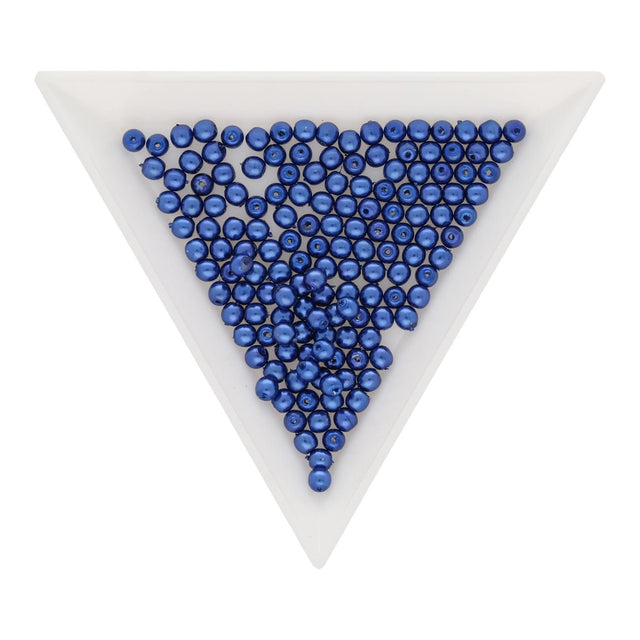 Glasperlen rund - 3 mm - Shiny Cobalt - PerlineBeads SA