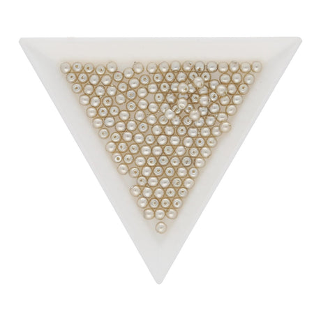 Glasperlen rund - 3 mm - Shiny Old Lace - PerlineBeads SA