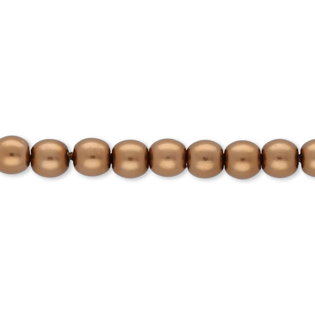 Glasperlen rund - 4 mm - Brown - PerlineBeads SA