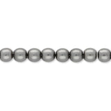 Glasperlen rund - 4 mm - Dark Grey - PerlineBeads SA