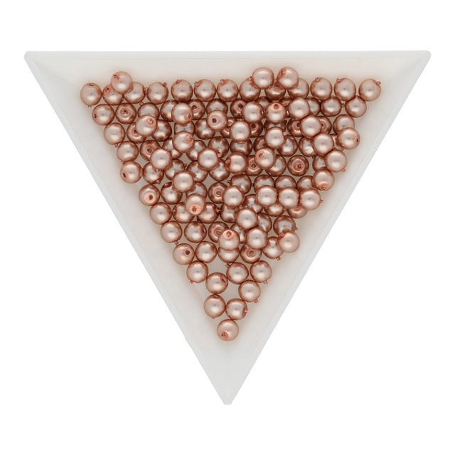 Glasperlen rund - 4 mm - Light Copper - PerlineBeads SA