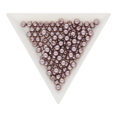 Glasperlen rund - 4 mm - Orchid - PerlineBeads SA