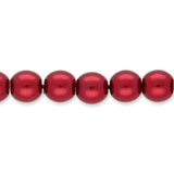 Glasperlen rund - 6 mm - Cranberry - PerlineBeads SA