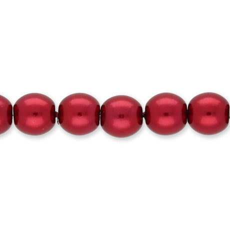 Glasperlen rund - 6 mm - Cranberry - PerlineBeads SA