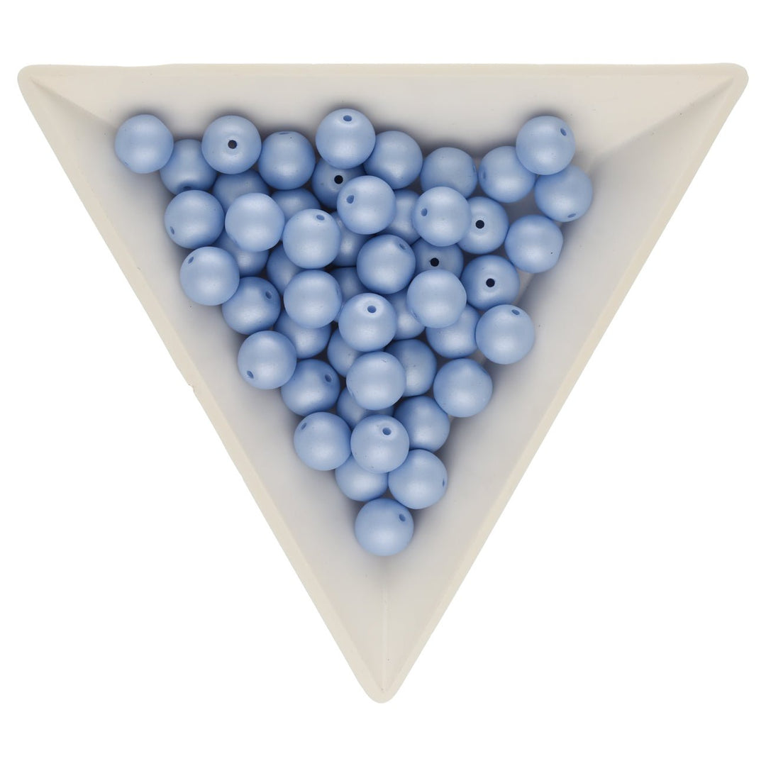Glasperlen rund - 6 mm - Powdery Pastel Blue - PerlineBeads