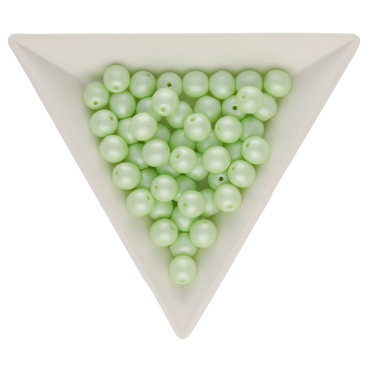 Glasperlen rund - 6 mm - Powdery Pastel Lime - PerlineBeads