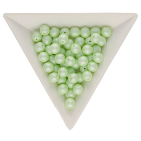 Glasperlen rund - 6 mm - Powdery Pastel Lime - PerlineBeads