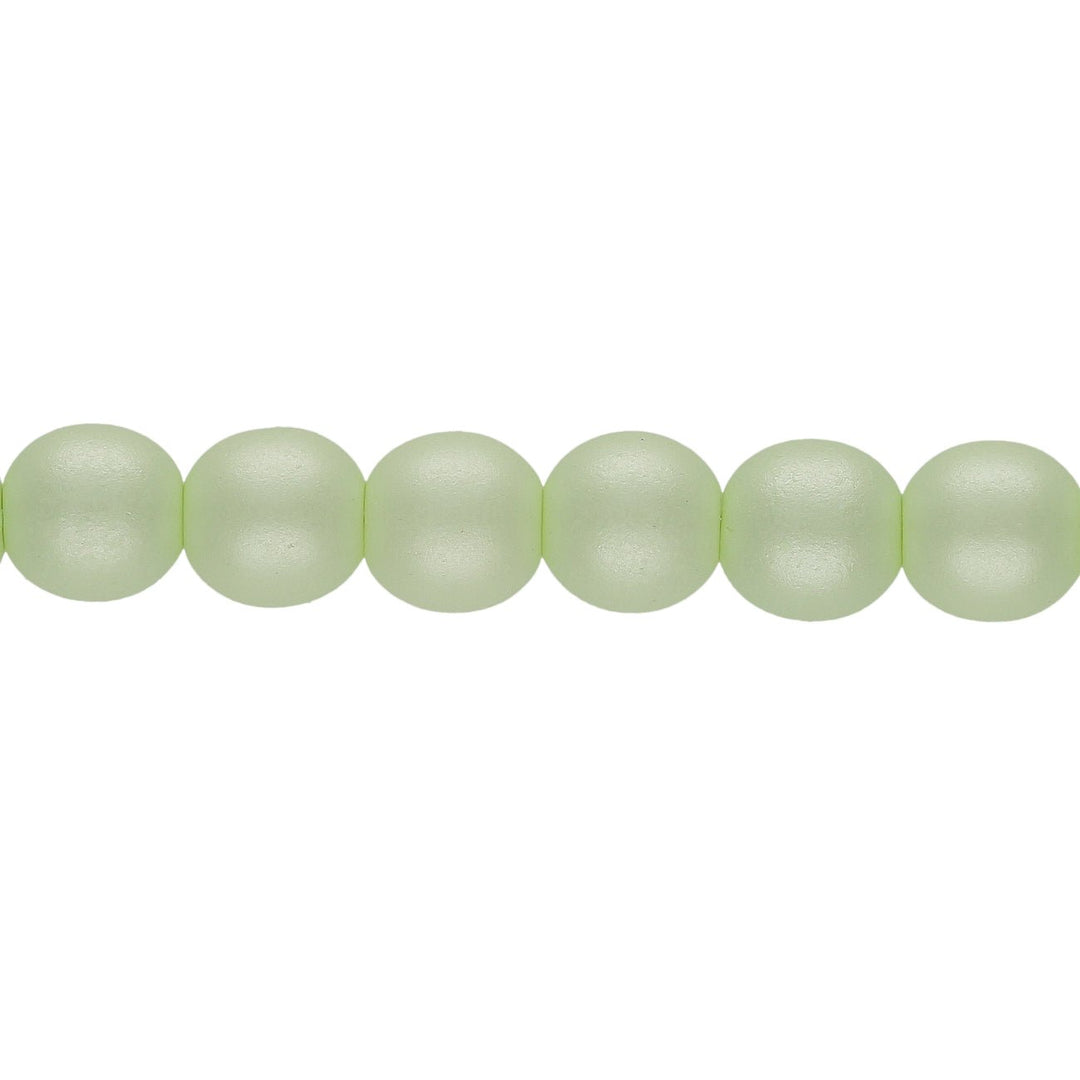 Glasperlen rund - 6 mm - Powdery Pastel Lime - PerlineBeads